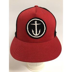 Unknown Anchor Patch Logo Red Black Mesh Hat Boats Sailing
